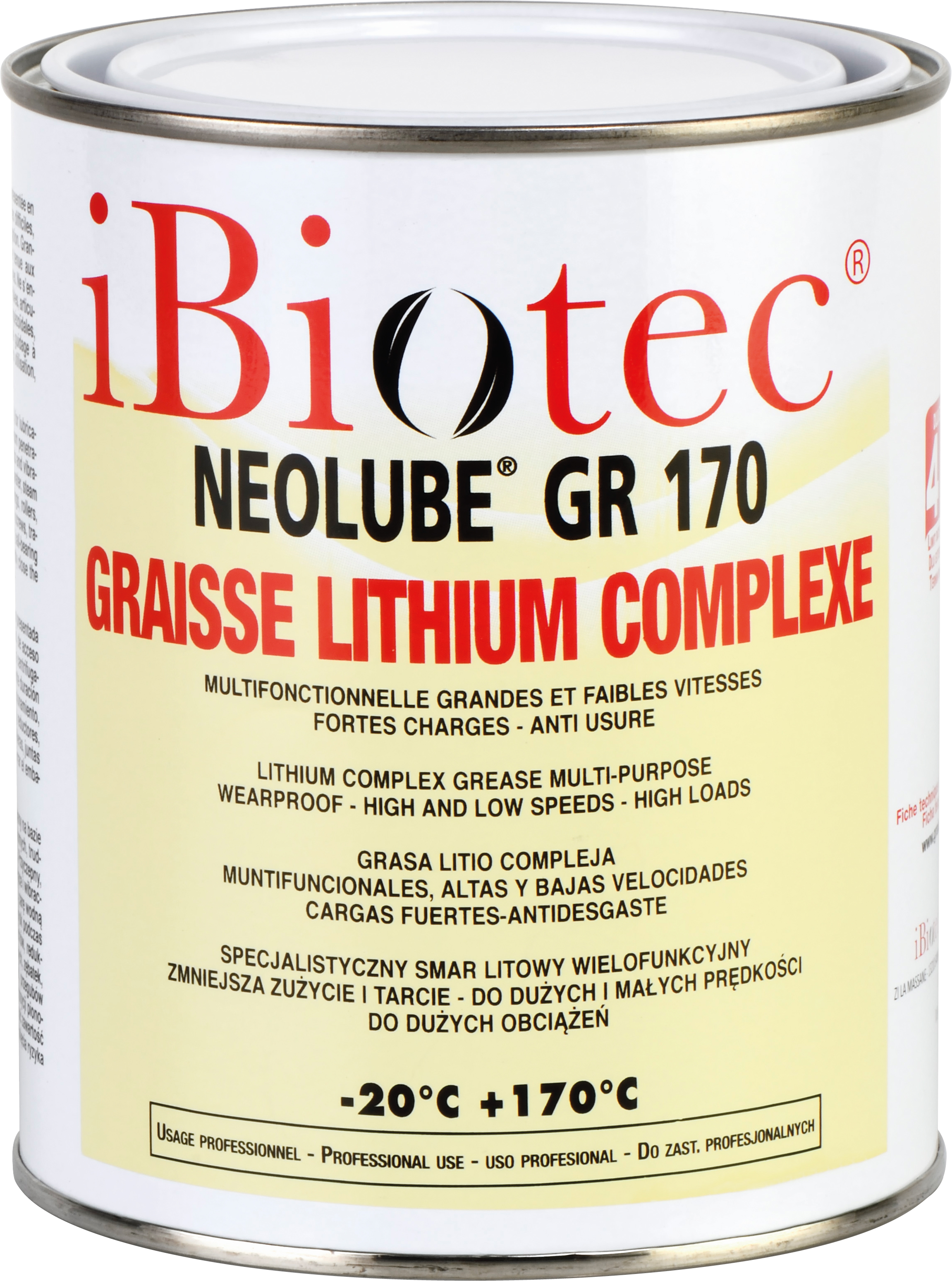 Graisse lithium complexe très haute performance NEOLUBE GR230
